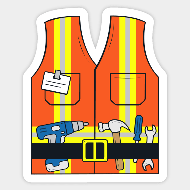 Construction Worker Costume Sticker by samshirts